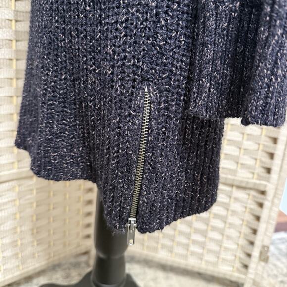 American Eagle Turtleneck Sweater Dress Size S Brown Black Side Hem Zippers NEW - Picture 6 of 12